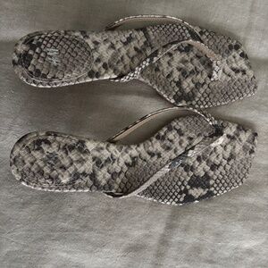 Snake Kitten Heel Thongs